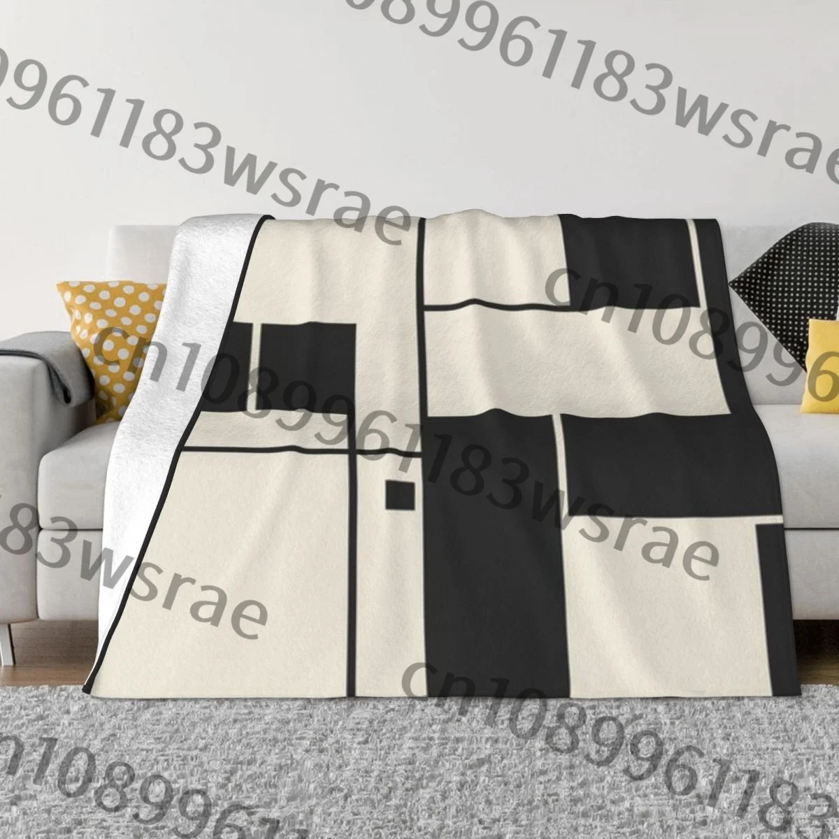 Ультрамягкое Флисовое одеяло серии 1 De Stijl Bauhaus