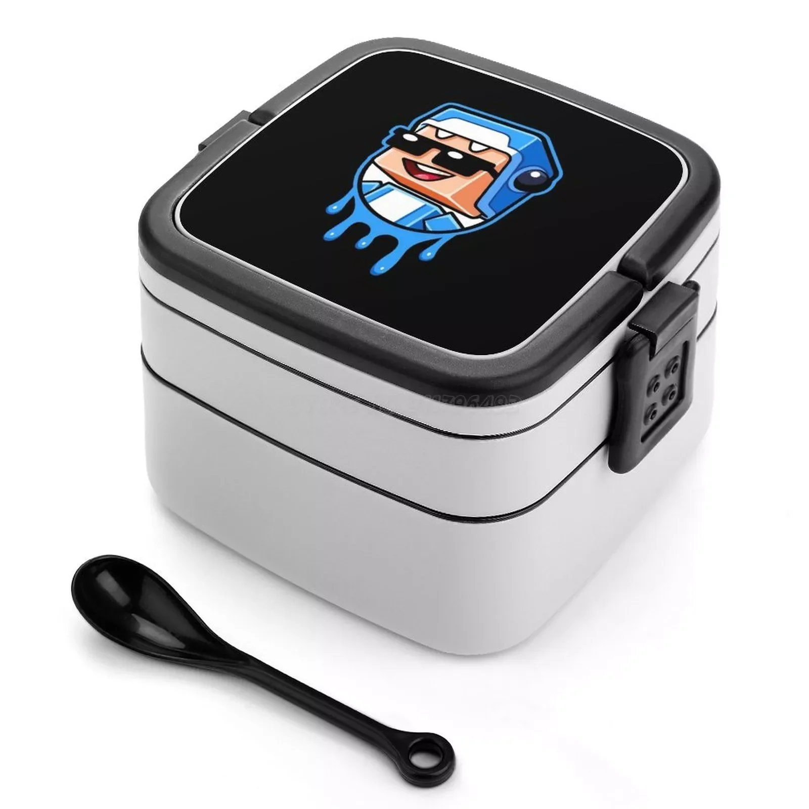 

09 Акула плавкий двойной слой Bento коробка портативный контейнер PP материал Bento Box 09sharkboy геймеры Youtuber Sharkboy Gaming