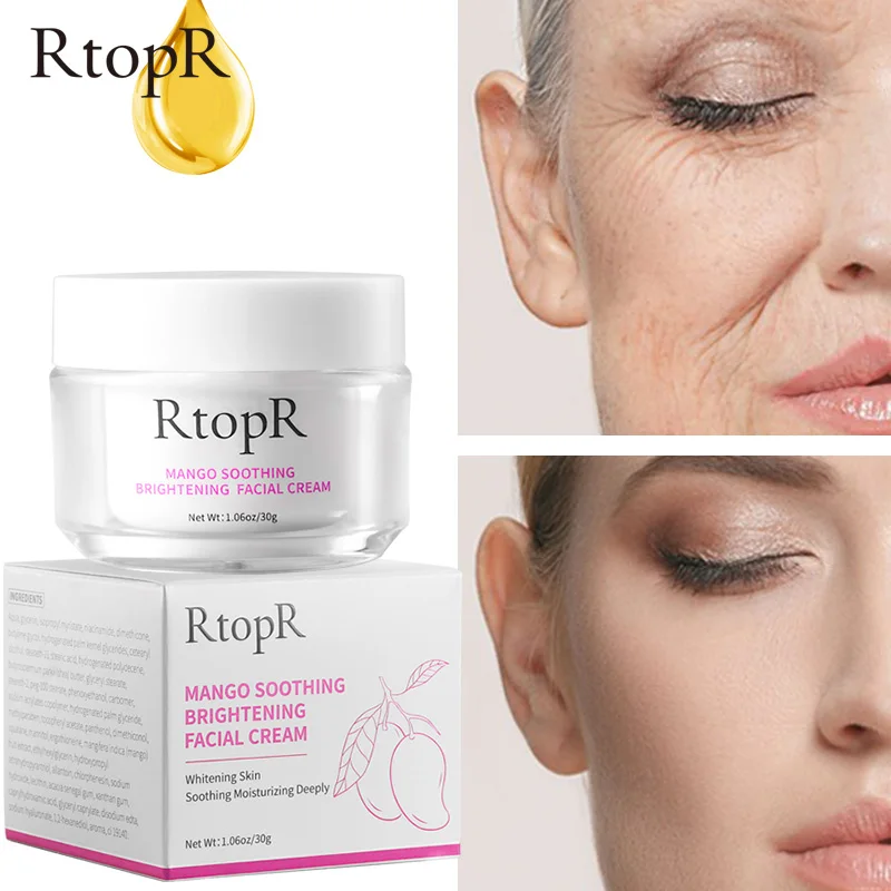 

5pcs RtopR Face Cream Anti-Wrinkle Anti Aging Whitening Mango Bright Moisturizing Liquid Tights Nourishing Shrink Pores