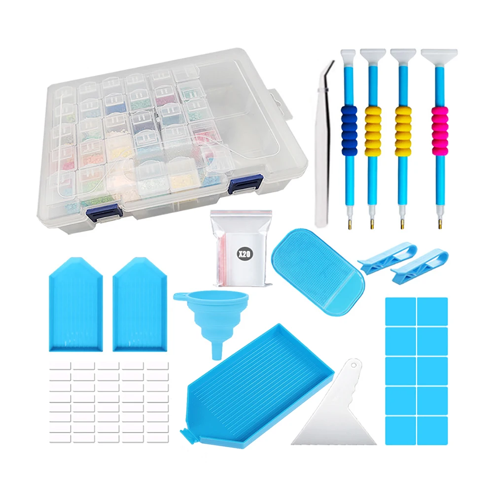 

Diamond Container Painting Storage Containers Bead Diament Accessory Point Drill Pen Work Beads Pens Organizer Boxes Box Tray