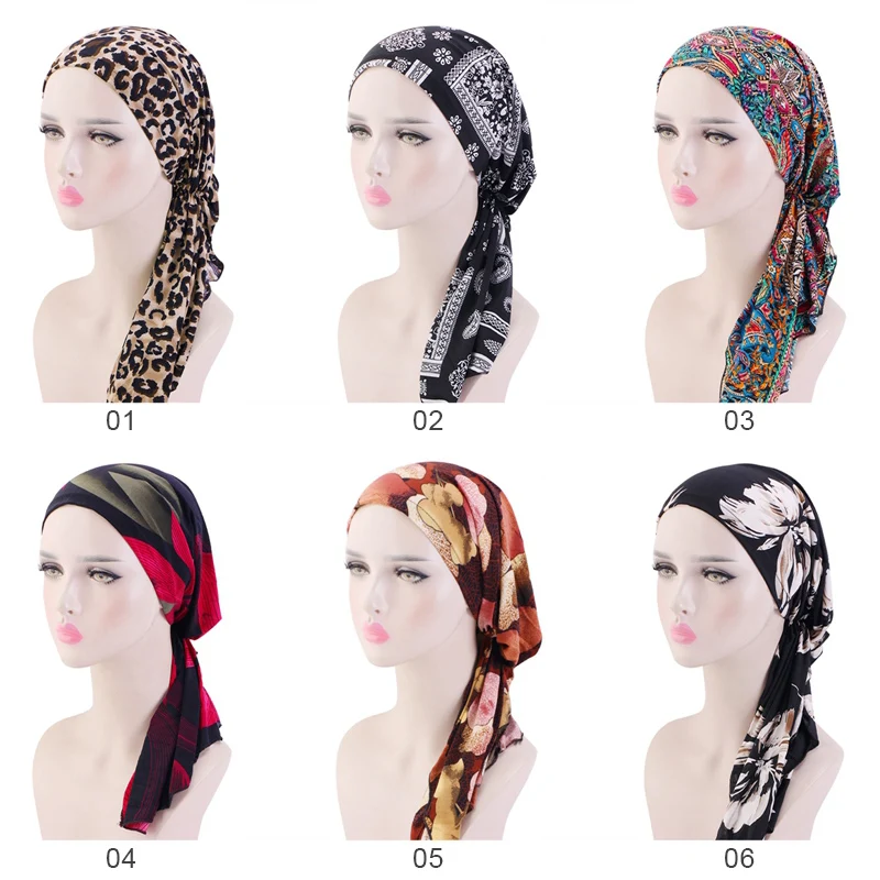 

Шапка женская с мусульманским принтом, хиджаб, тюрбан, раковая Кепка, Химо-индийская шапочка с цветком, головной платок, накидка на шарф, головной убор против выпадения волос, новинка