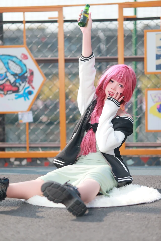 

Hiroi Kikuri Cosplay Anime Bocchi The Rock Costume Wig Women Cute Dress Suit Halloween Cosplay Role Carnvial Uniforms Skirt Coat