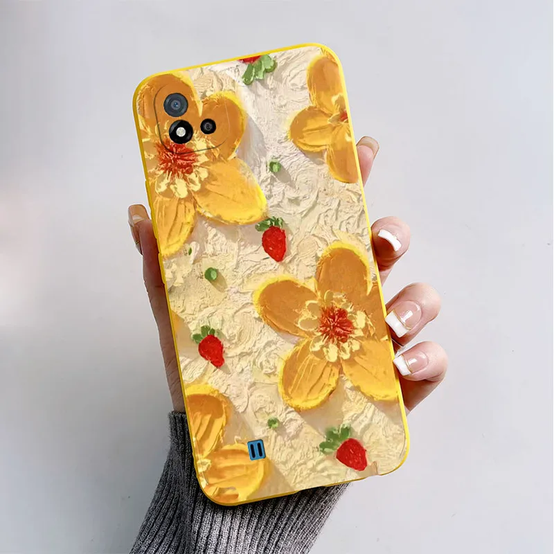 Для Oppo Realme C11 чехол Чехол для 2021 RMX3231 бабочка ТПУ Мягкая задняя крышка RealmeC11 2020 RMX2185