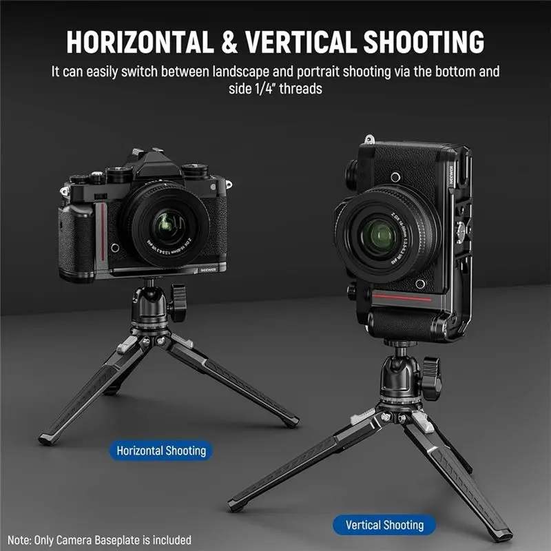 Фото NEEWER CA076 ZFC L-образная рукоятка для камеры Nikon Z Fc, ультратонкая ретро-совместимая монтажная пластина и рукоятка №5