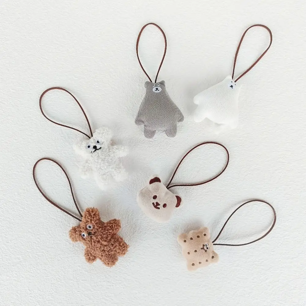 

Cute Plush Bear Keyring for Women Girls Kawaii Cartoon Animal Name Tag Bag Accessories Decoration Pendant Keychains