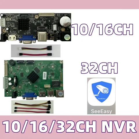 Сетевой цифровой видеорегистратор H.265 H.264 NVR IVR, устройство для видеонаблюдения, кабель SATA, макс. 16 Тб, ONVIF P2P SeeEasy, 10/16/32 канала