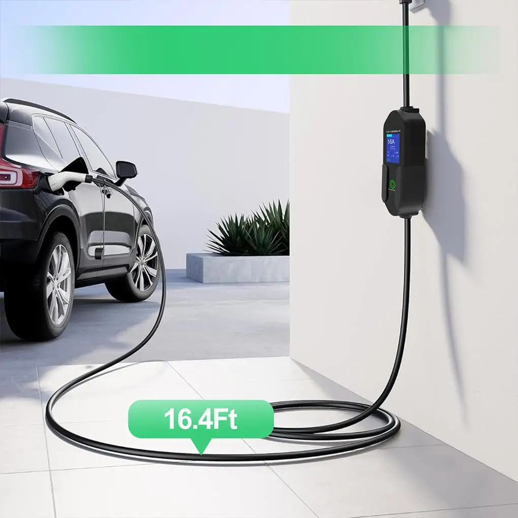 Автомобильное зарядное устройство для электромобиля 32 А 7 кВт 5 м однофазное