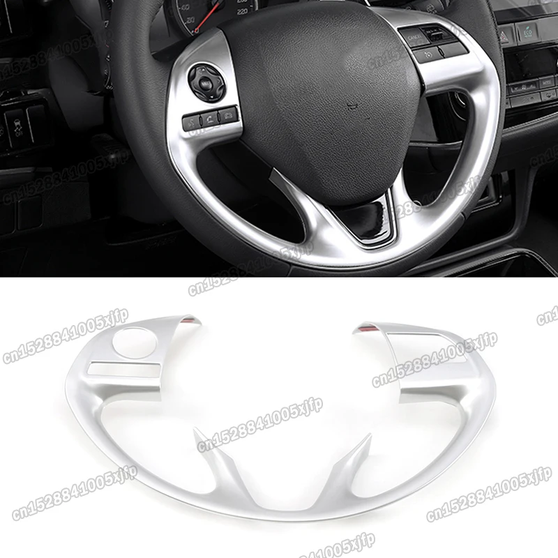 

car steering wheel frame trims chrome for Mitsubishi Outlander 2013 2014 2015 2016 2017 2018 2019 2020 2021 Auto decoration