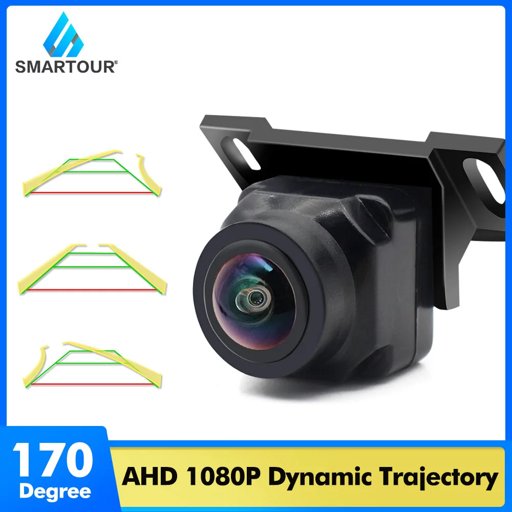 

SMARTOUR Fisheye Dynamic Trajectory Guide Line Car Rear View Camera AHD 1080P HD Night Vision Reversing Parking Camera