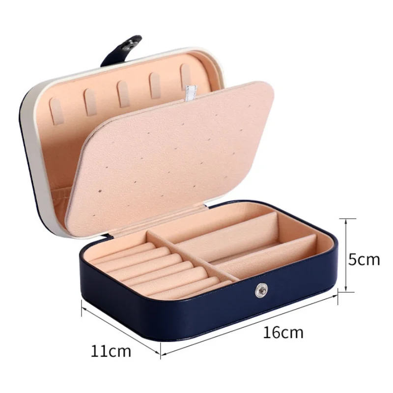 fashion Jewelry Packaging & Display Simple double-layer jewelry boxearrings necklace ring cosmetics storage box jewellery box