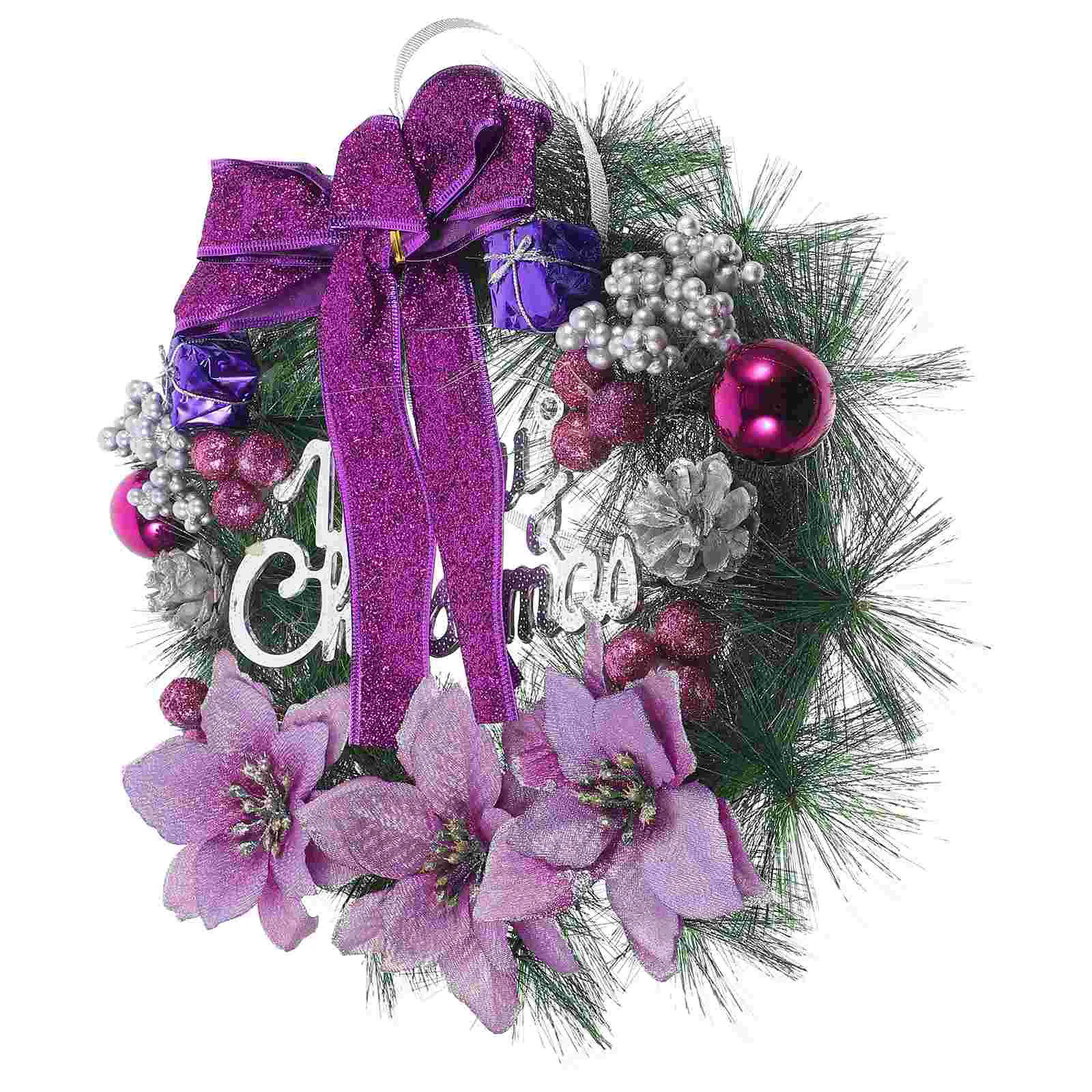 30-сантиметровый подвесной декор искусственные сосновые венки рождественская