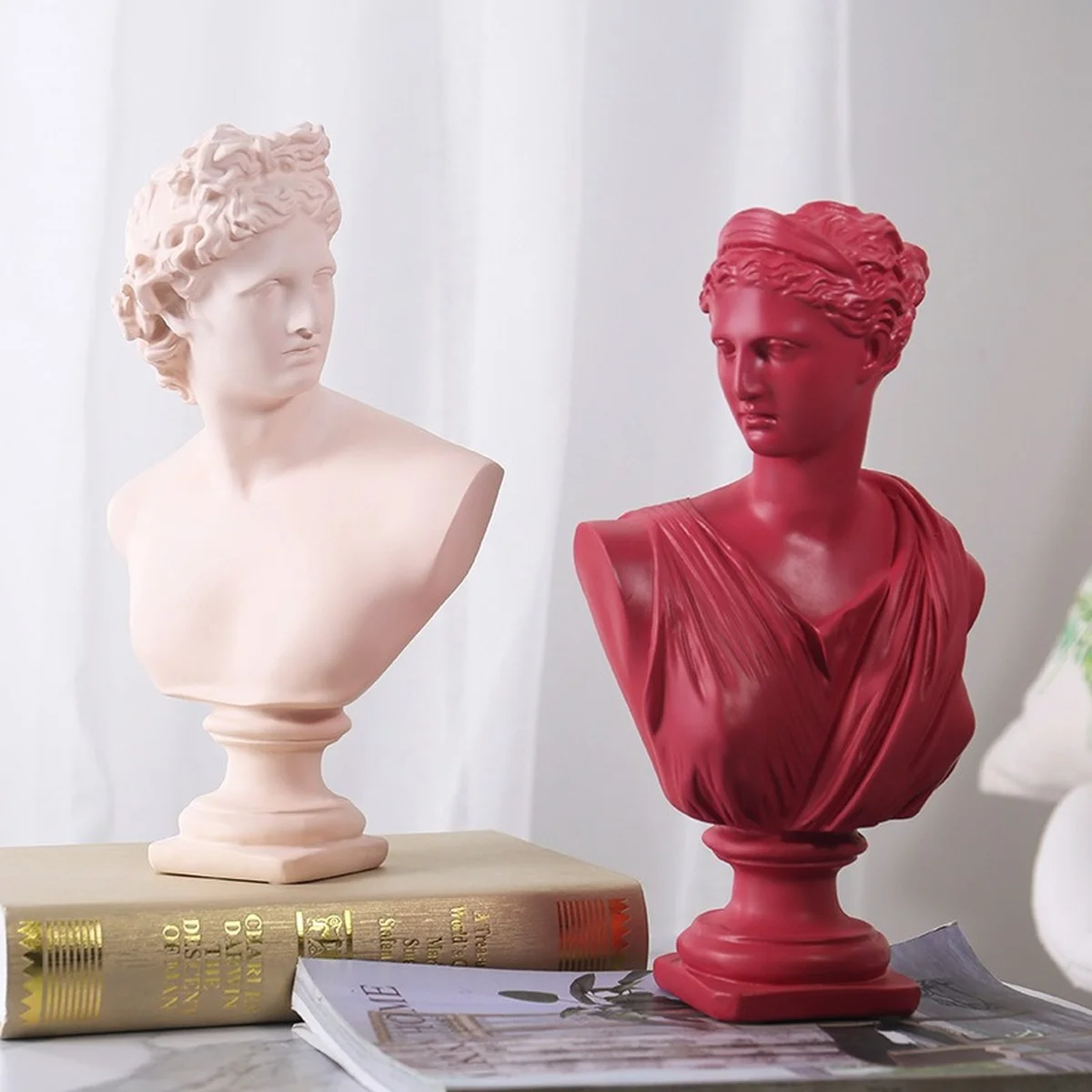 

David Portrait Sculpture Studio Nordic Style Character Head Living Room Model Room Office Resin Handicraft Ornaments Statuette