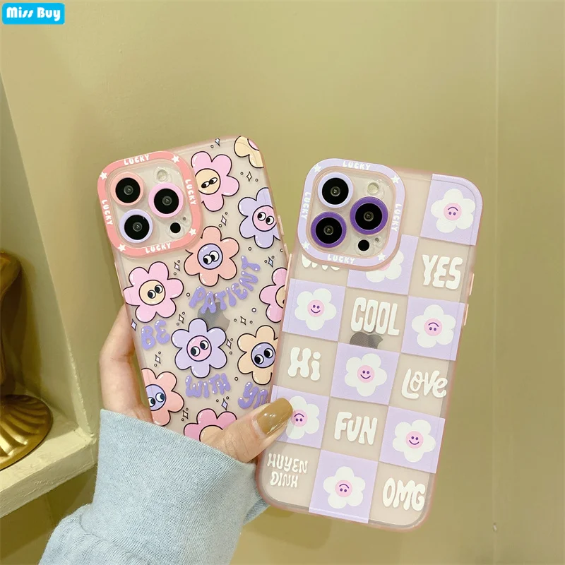

Transparent Shockproof Sun Flowers Phone Back Cases for iPhone 13 12 11 Pro MAX 12 XS Max XR X 8 7 Plus Coque Silicon Soft Cover