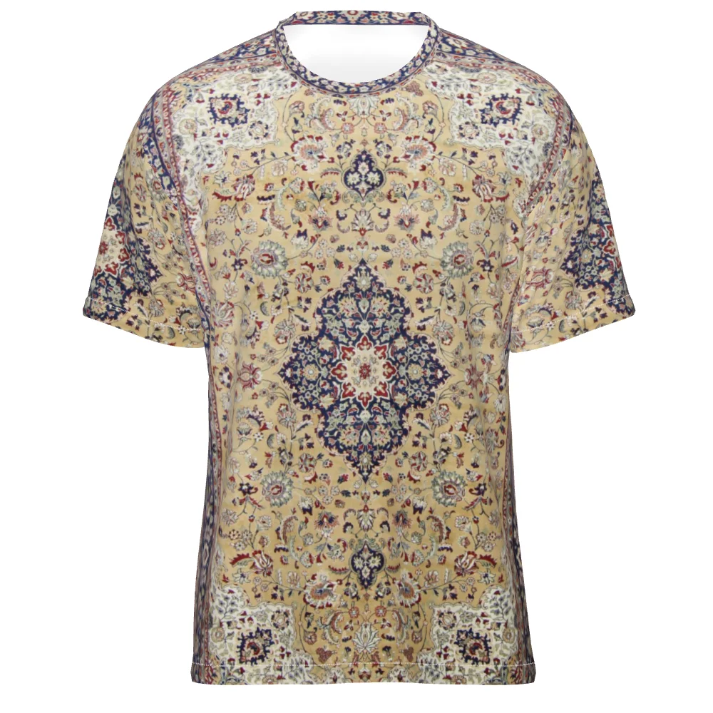 

New summer Baroque T-shirt 3D digital print T shirt men/women vintage luxury Royal print golden flower brand Tshirt camisetas