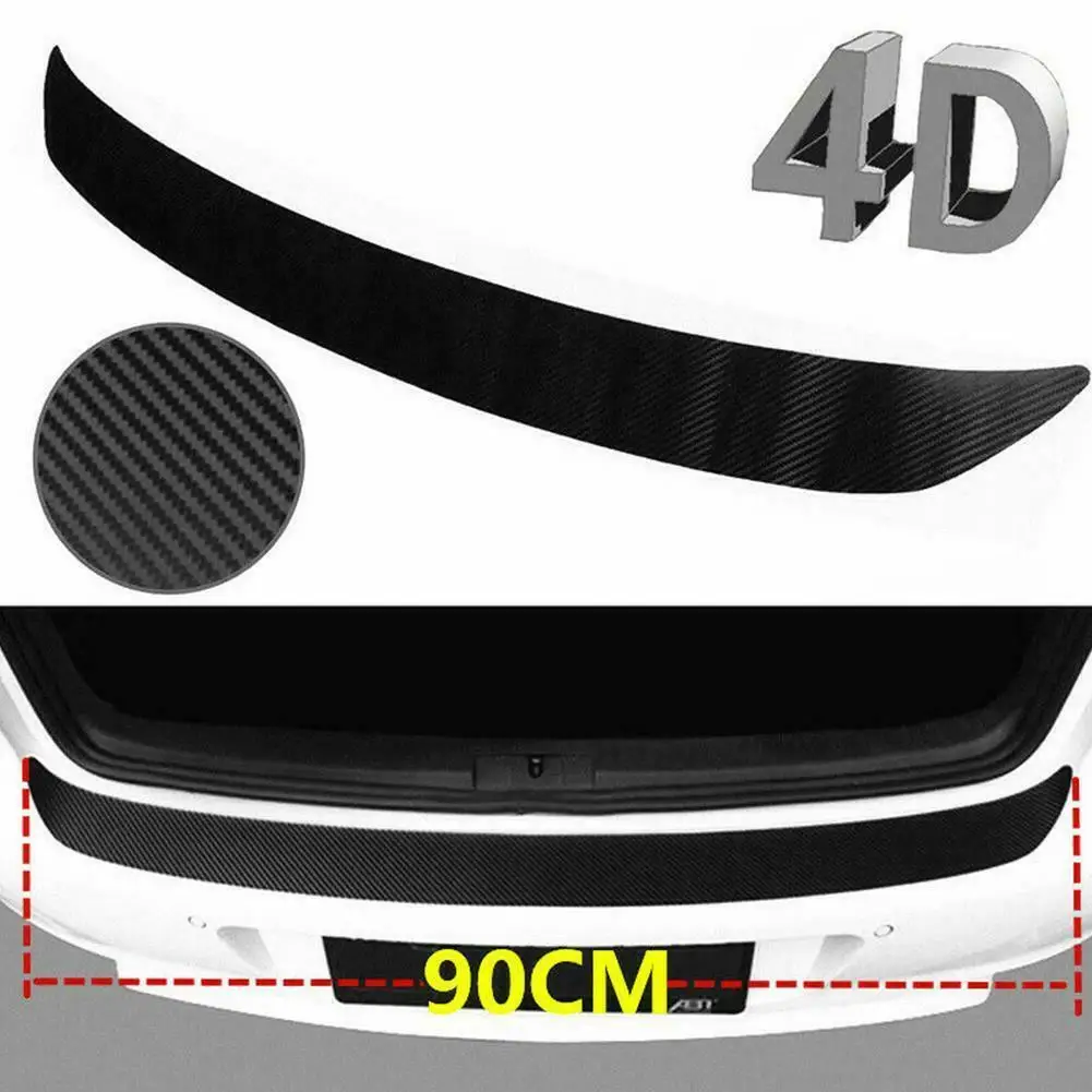 

Universal 4D Trunk Rear Guard Plate Sticker Car Rear Bumper Trim Anti-Kicked Scratch Protection Sticker Car Protective Stickers