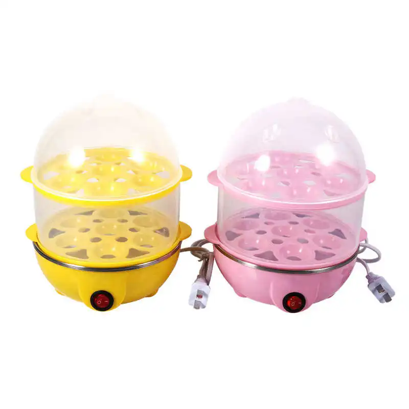 

Boiler Egg 2Colors 220V Multi‑functional Double‑Layer Electric Eggs Boiler Cooker Steamer Home Kitchen Use CN Plug