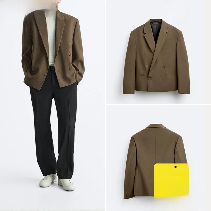 Cabinet 899! Men's Double Breasted Lapel Casual Suit Long sleeve Guest look s 5758675 in Autumn 2024
