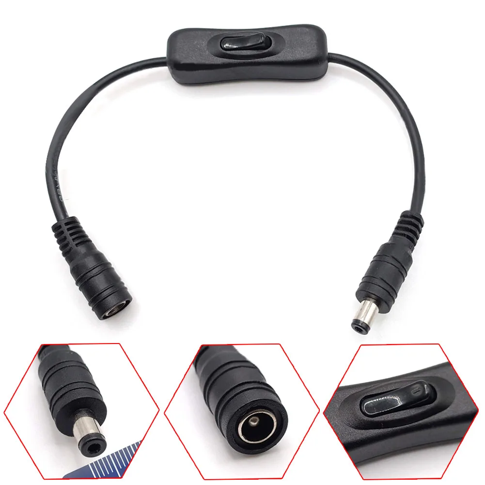 

100% Brand New Switch Plug Light Strip On/off Functionality Rocker Switch 1Pcs 5V-24V Barrel Plug Cable Connector