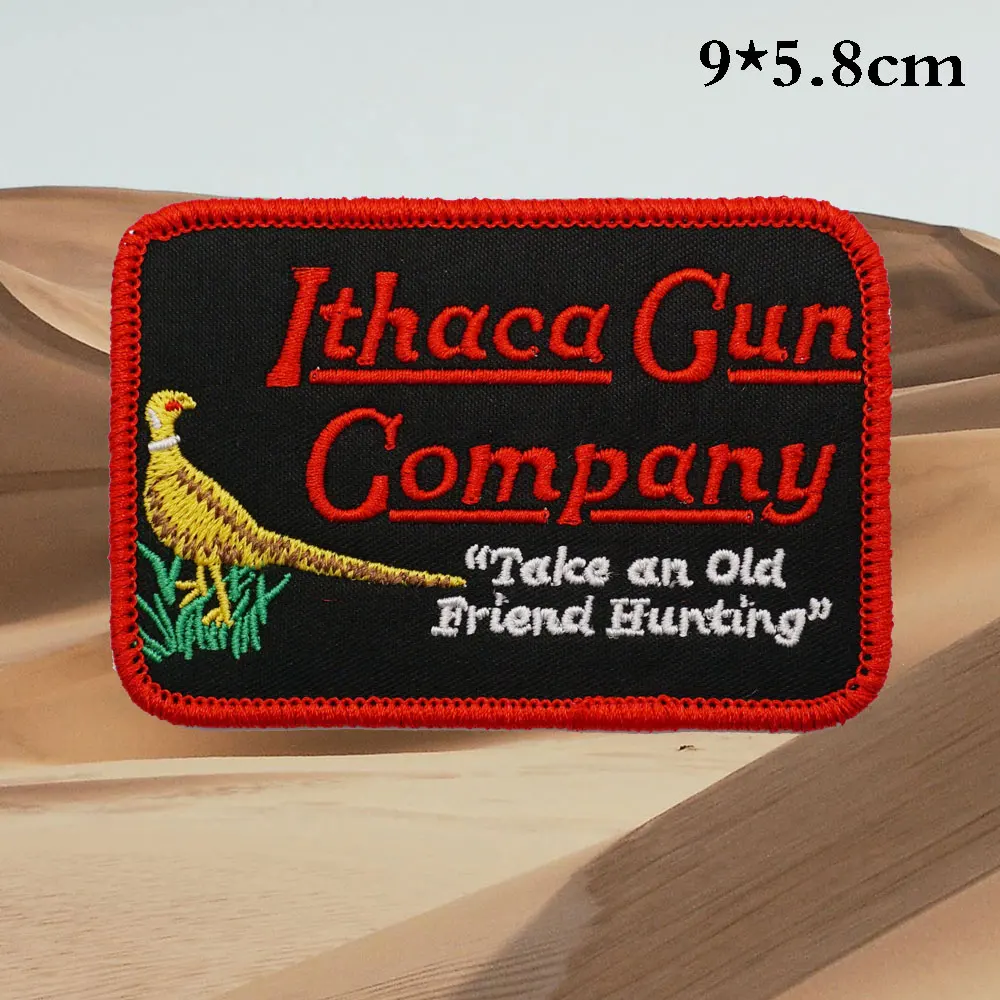 Логотип компании огнестрельное оружие этикетка для шитья значки в стиле