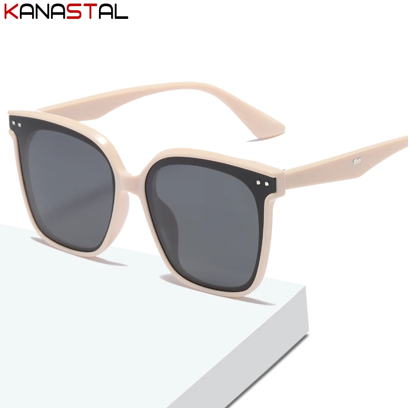 Мужские поляризационные солнцезащитные очки квадратные оправы для очков улицы