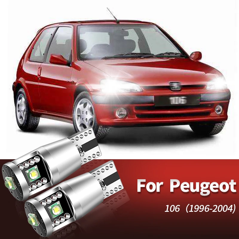 

2 светодиодных габаритных фонаря W5W T10 для Peugeot 1007 106 206 207 306 307 CC SW 4007 4008 407 508 607 807 Bipper Tepee Expert Partner