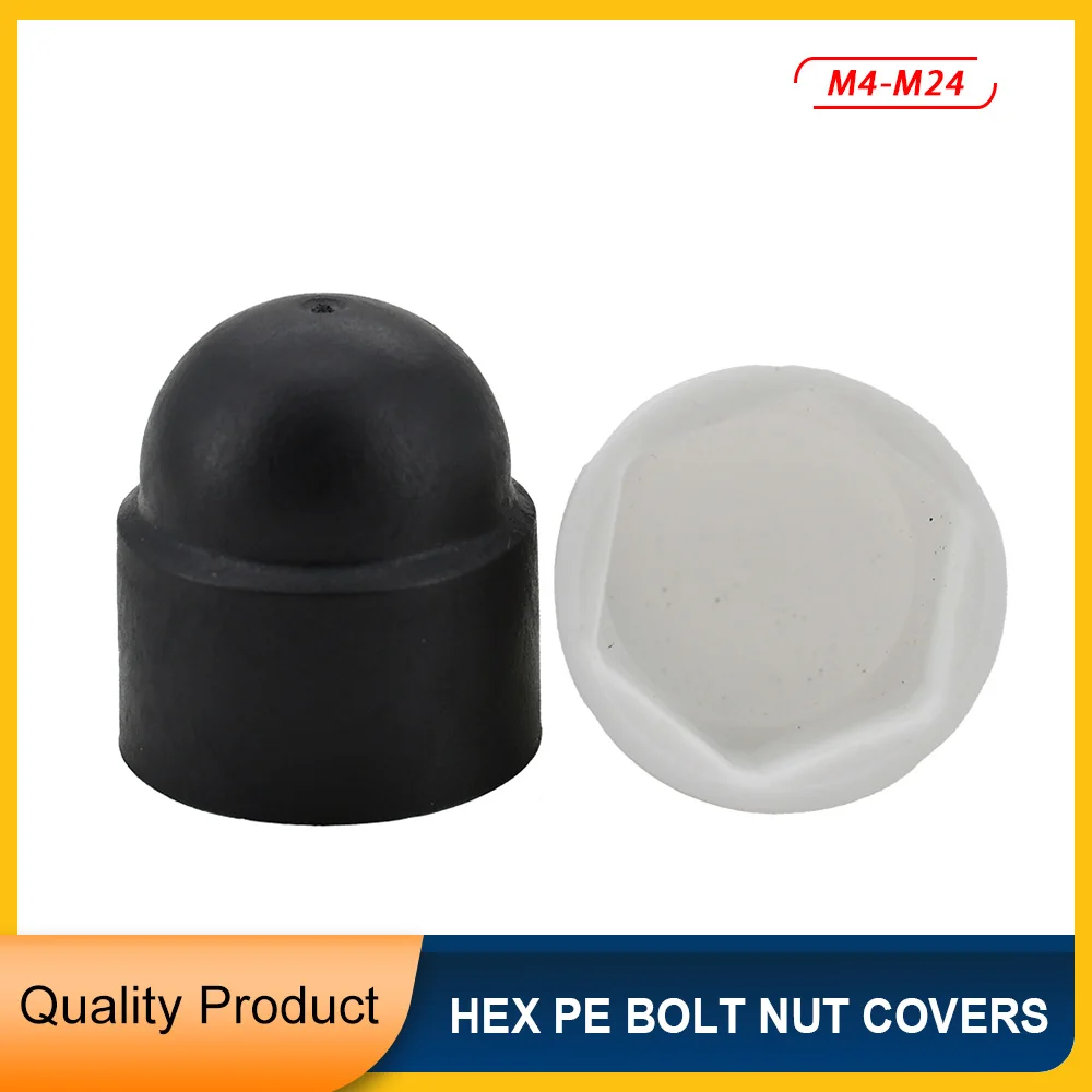 

Hex Nut Cap PE Plastic Hexagon Protection Caps Cover White Black for Bolts Protect Screw Bolt Nuts Car Wheel Exterior Decoration