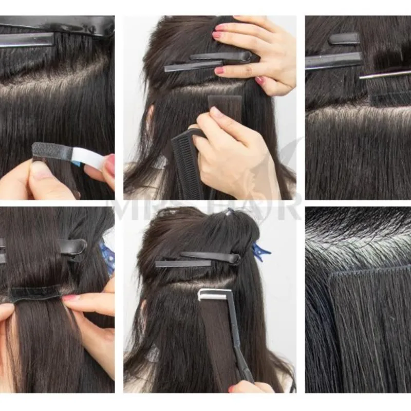Нарощеные волосы VADES Remy Machine Made прямые доставка в темных цветах только 2 г/прядь
