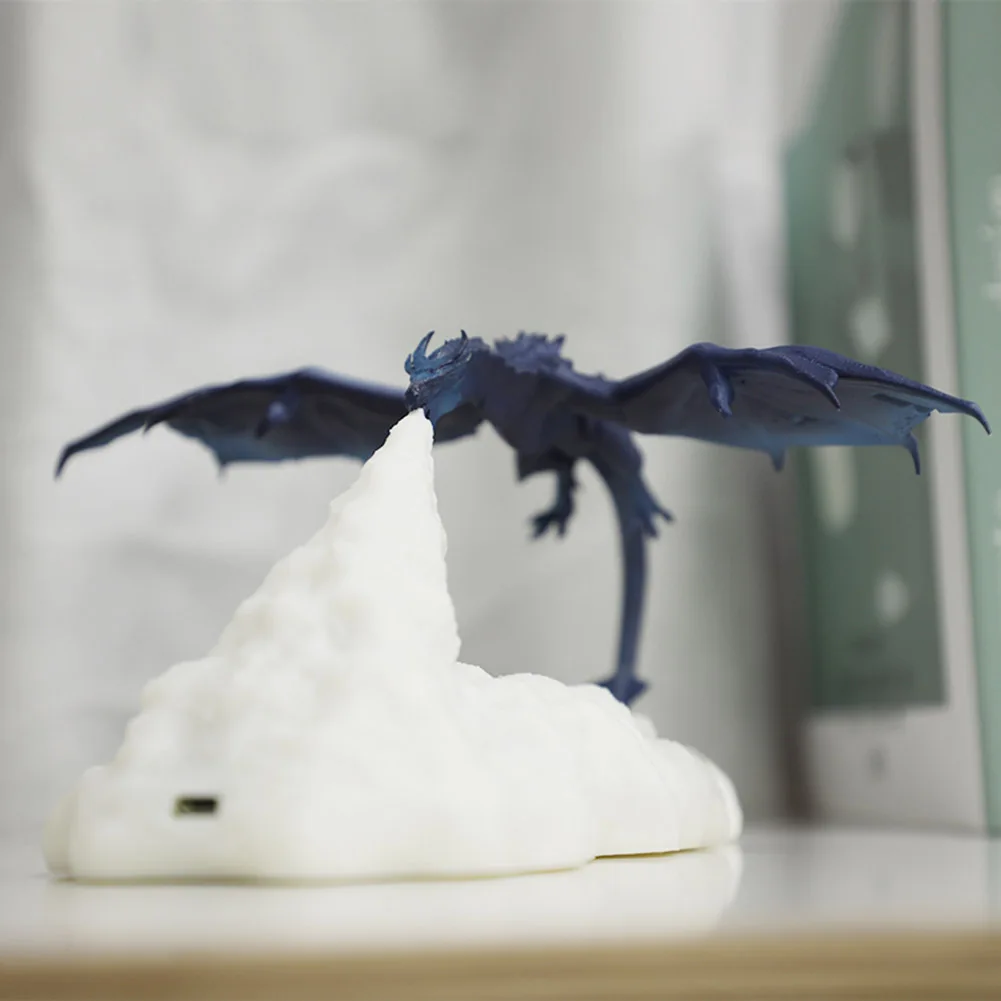 

3D Print Dragon Table Lamps USB Charging LED Desktop Lamp Eco-Friendly Pollution-Free Collectible for Home Furnishing Decoration