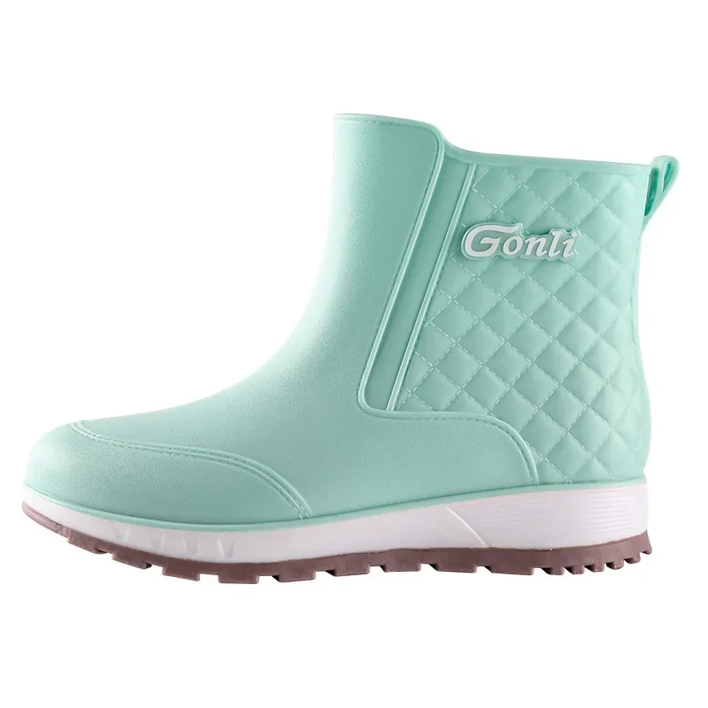 Женские водонепроницаемые резиновые сапоги цвета в ассортименте