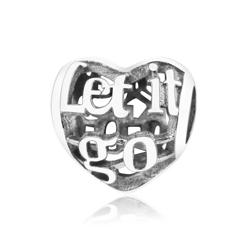 

Ажурные Подвески Let it go подходят к оригинальному браслету Pan Charms для женщин модные ювелирные изделия Berloque