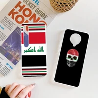 iraq flag phone case transparent for xiaomi poco f3 m4 11 10 12 11t redmi k40 k30 10x 9t note10 11 10s 9 8 pro lite cover