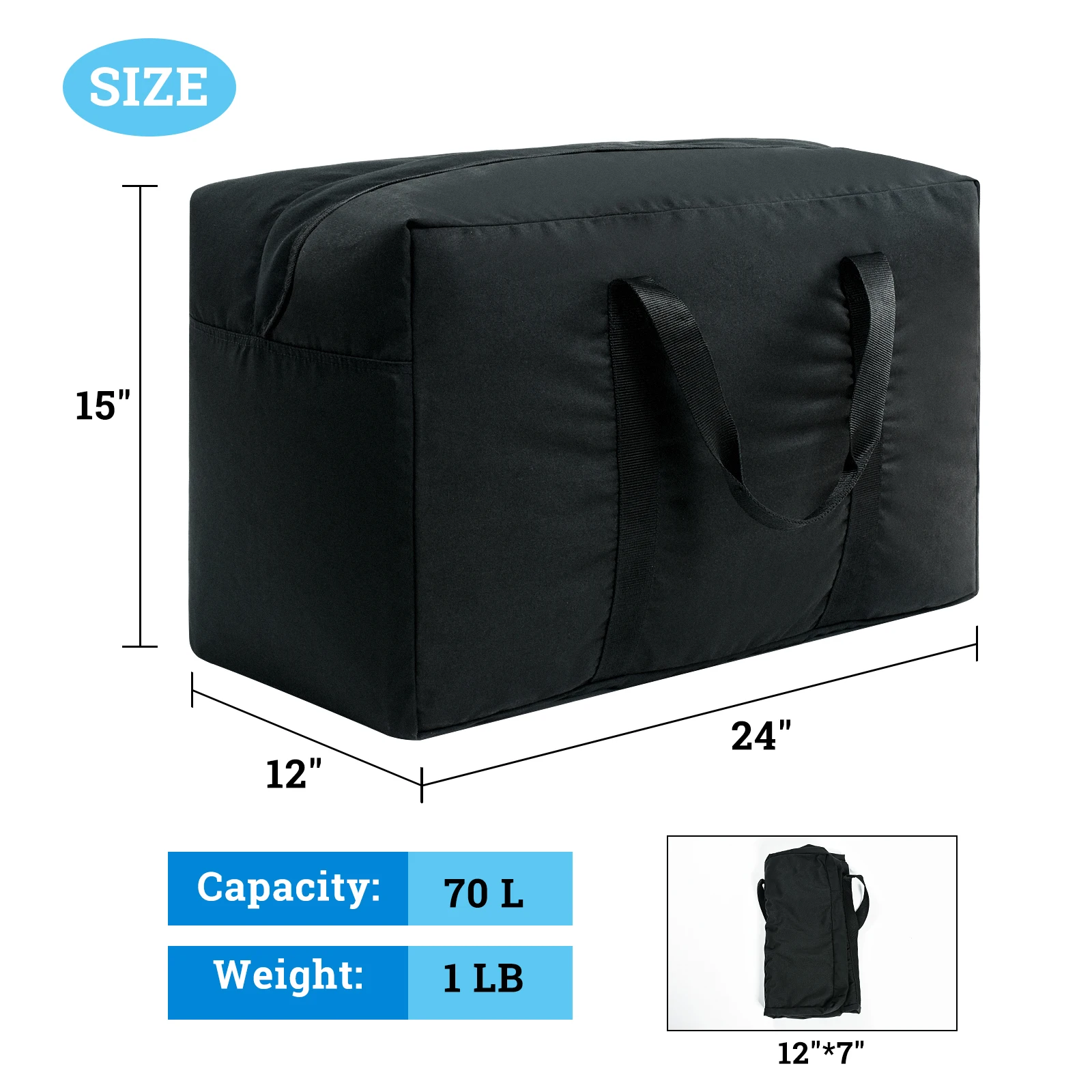 Men's Gym Bag Fitness Training Outdoor Travel Sports Tote Multifunctional 24