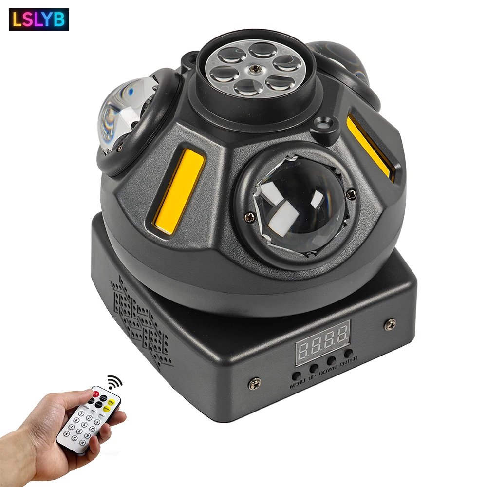 Фото Новый! Узор лазерный стробоскоп 4-в-1 сценический свет для вечеринок DMX MiNi сценический свет для бара, дискотеки DJ, вечеринки по случаю дня рождения, Рождества №1