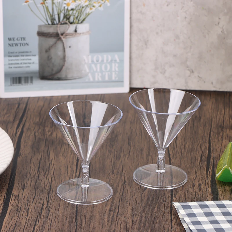 5 Упаковок Одноразовые Пластиковые Стаканы Для Коктейлей 60 Мл Посуда Шампанского