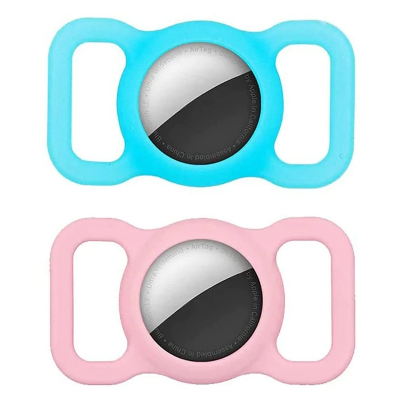 

2Pcs Silicone Protective Case For Airtag Dog Cat Anti-Lost Locator Holder Adjustable GPS Finder For Pets Elderly