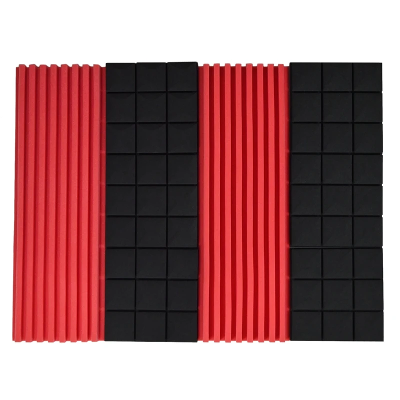 

12Pack Sound Proof Foam Panels For Walls Acoustic Panels Sound Absorbing Foam Padding For Decreasing Noise And Echoes