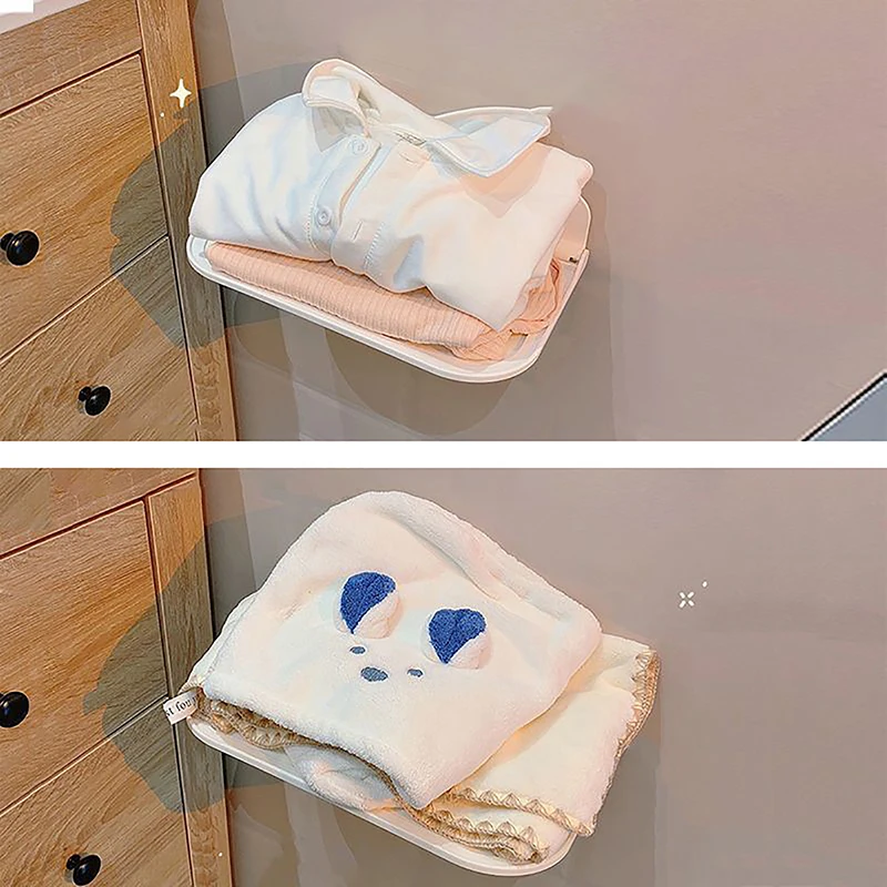 Новая Складная настенная полка без отверстий пластиковая плавающая бытовое