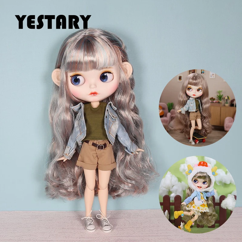 

Шарнирная кукла YESTARY Bjd 1/6 Blythe, полный комплект, шарнирная Подвижная кукла с одеждой, волосами, лицом, макияжем, большими глазами, 19 шарнирных кукол для девочки