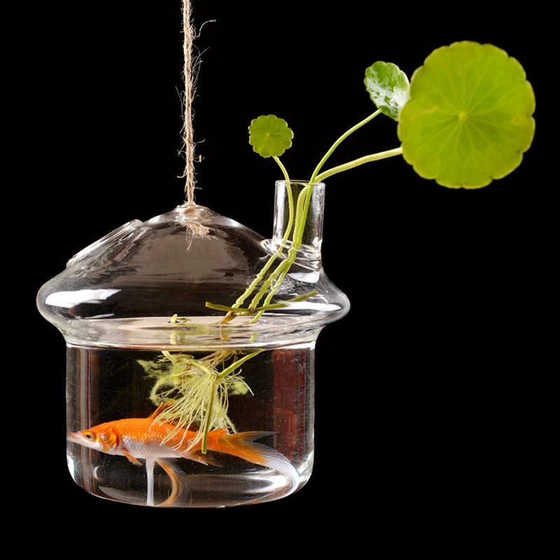 Подвесная стеклянная ваза в форме гриба аквариум для террариума контейнер