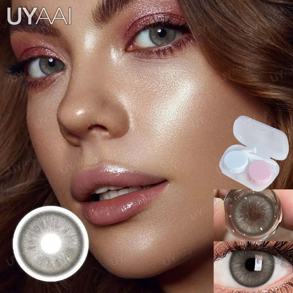 UYAAI 2024 Летний Новый Стиль туманная Роза серия 14 2 мм цветные контактные линзы