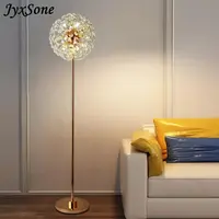 Modern LED Crystal Floor Lamps for Living Room Luxury Bedside Lamp Home Bedroom Indoor Lighting Sunshine Decoration Table Lamp