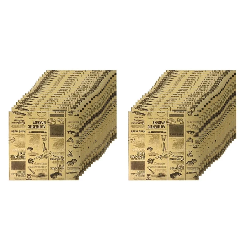 

200 Thick Food Greaseproof Paper Greaseproof Paper For Baking Hamburger Chicken Rolls Kitchen Frying Paper (222Cm)