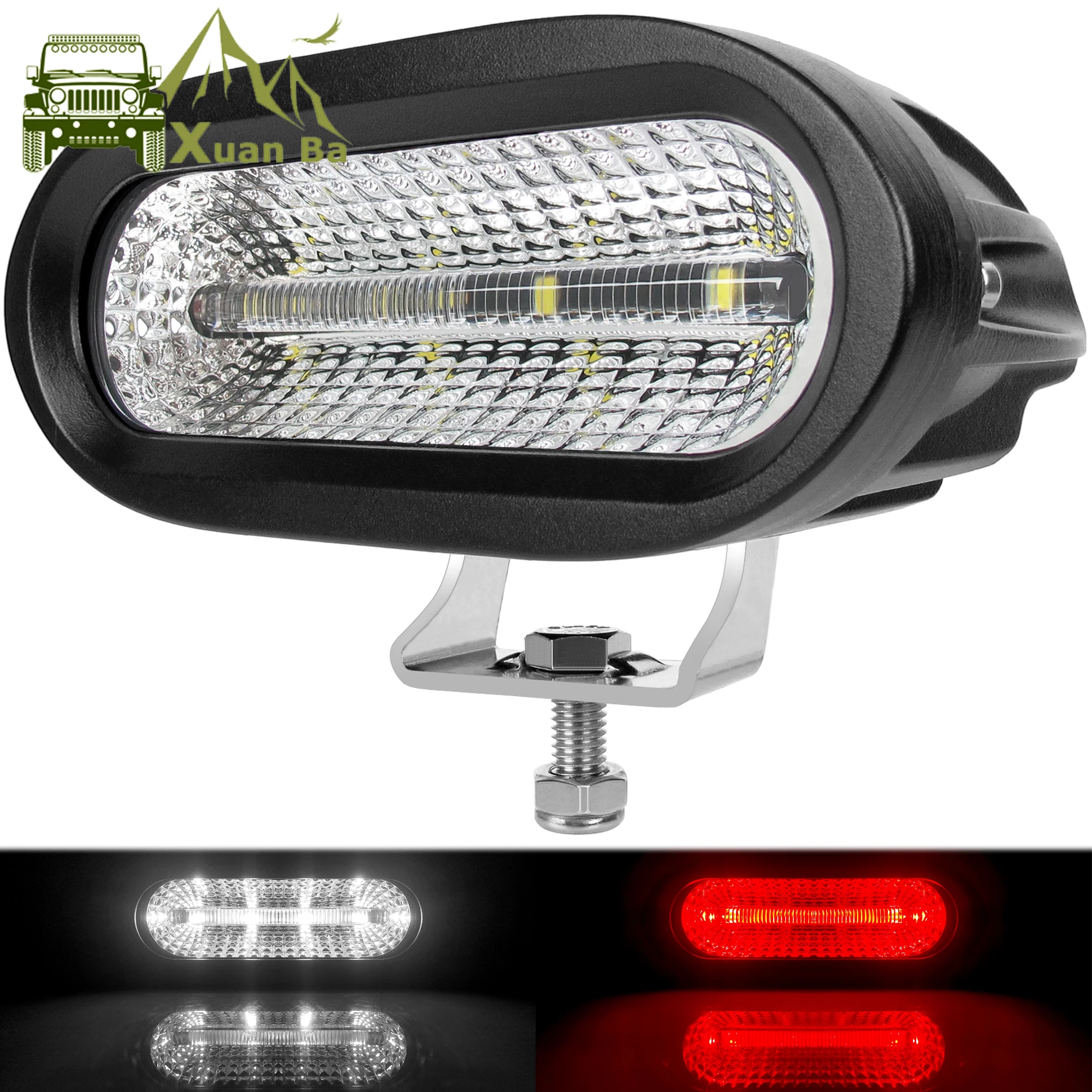 

6 Inch Led Work Light Bar Auto Led Driving Reversing Lamp Car DRL ATV SUV Truck 4x4 Offroad Vehicles 12V 24V Strobe Brake Lights