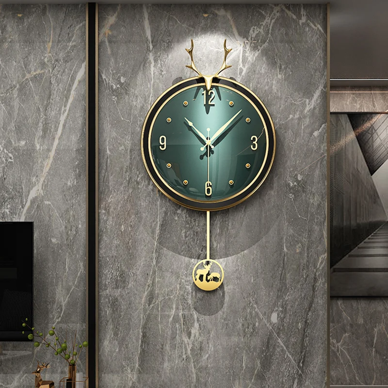 

Luxury Modern Wall Clock Modern Silent Watches Large Mechanism Gold Pendulum Clocks Wall Home Decor Living Room Decoration SYGM
