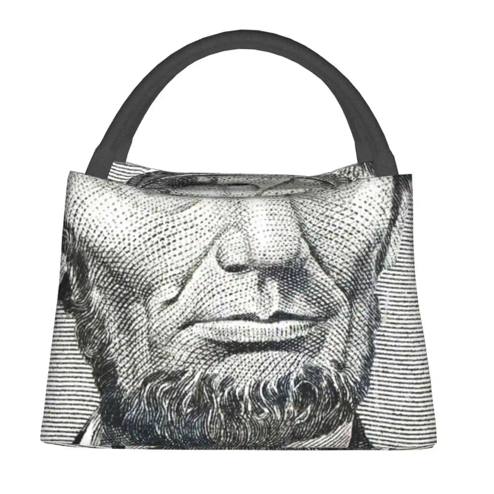 

Маска для денег, 2 изолированных сумки для путешествий, обеда, пикника, ужина, школы, 19 дюймов, Авраам Линкольн, СИЗ, карантин, защитная декора...