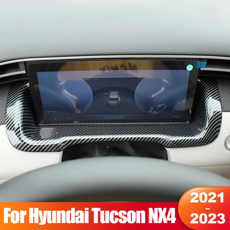 

For Hyundai Tucson NX4 2021 2022 2023 Hybrid N Line Car Dashboard Trim Instrument Navigation Trim Frame Cover Accessories