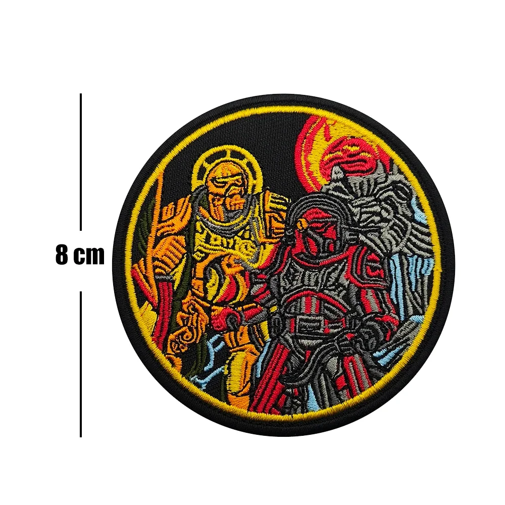 Вышивка рыцаря красочный Hansome вышитый герой круглый 40 К тактическая нашивка для