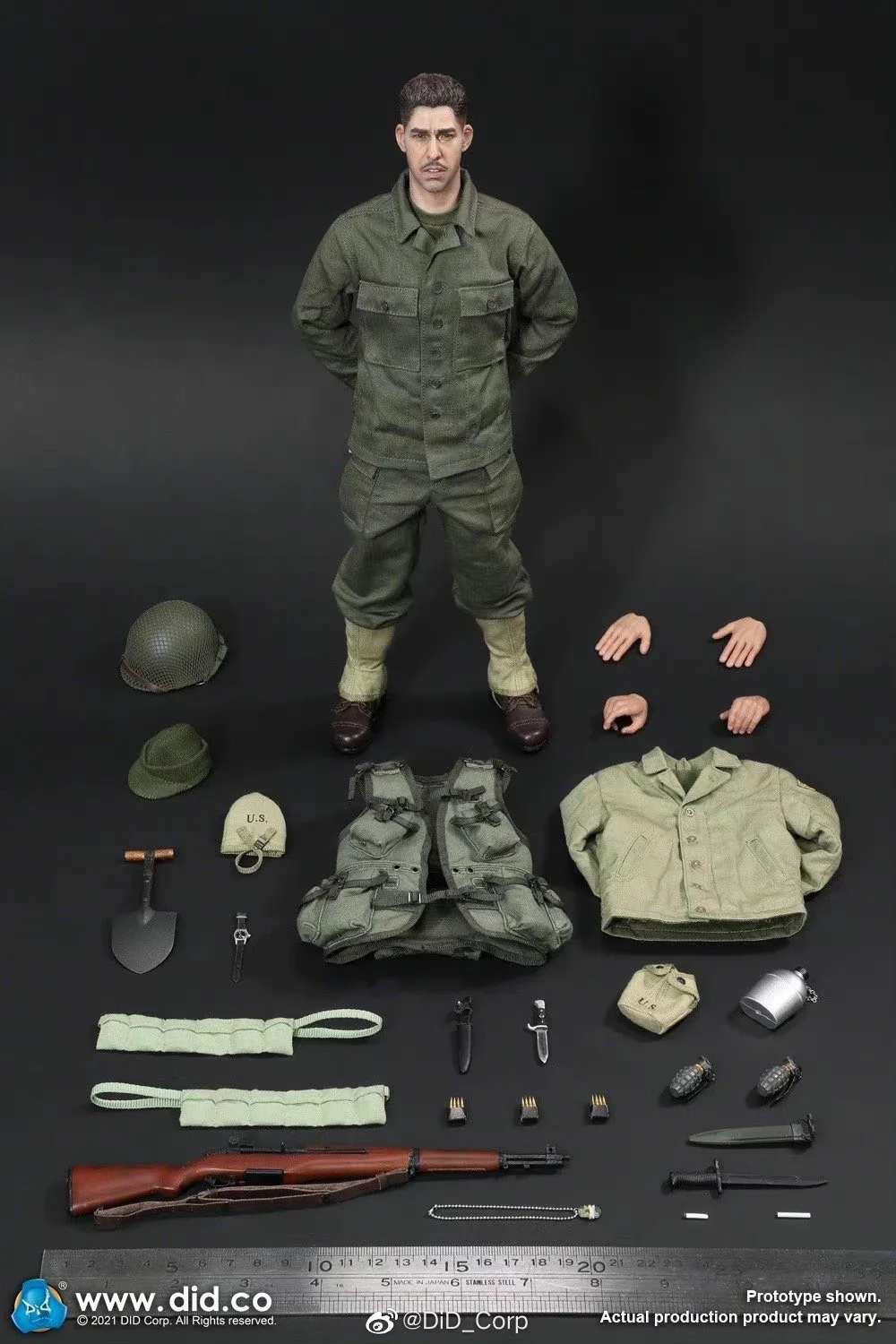 

1/6 DID A80155 WWII Series US. Ranger Battalion Series 6 Private Mellish Army Soldier Moveable Full Set Doll For Collect