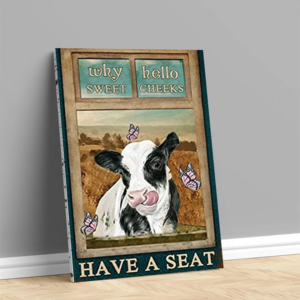 

Vintage Nice Bull Cow 5d Diy Diamond Painting Picture of Rhinestone Embroidery Mosaic Cross Stitch kits Home Bar Cafe Farm Room