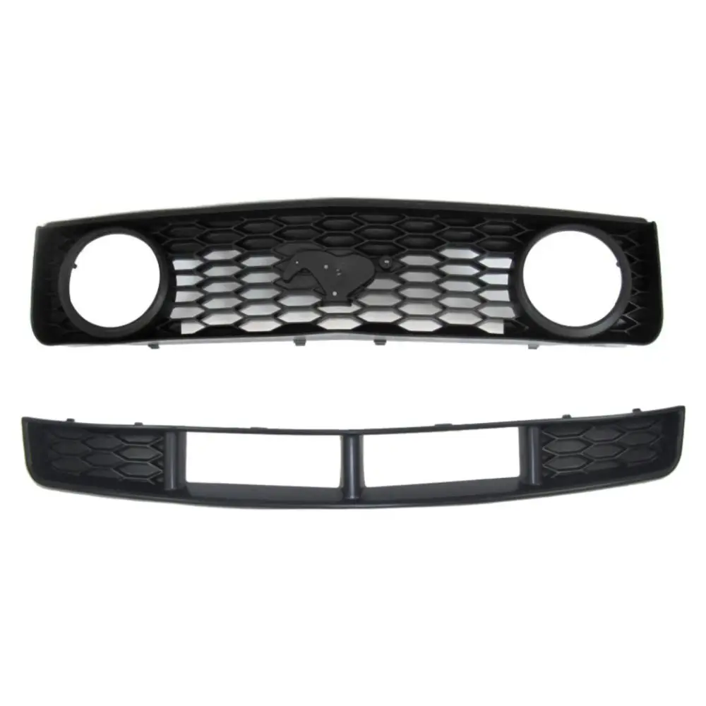 

For 2005-2009 Ford Mustang GT GT FRONT BUMPER LOWER GRILLE CENTER + GRILLE